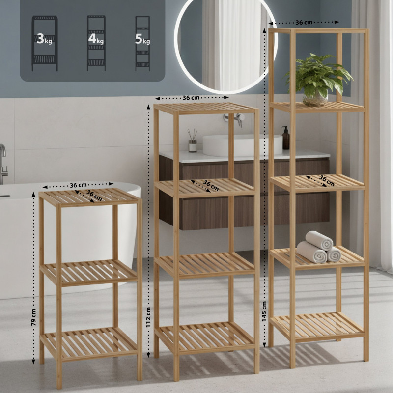Étagère de salle de bain Zinnias S nature