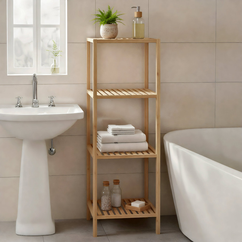 Étagère de salle de bain Zinnias M nature