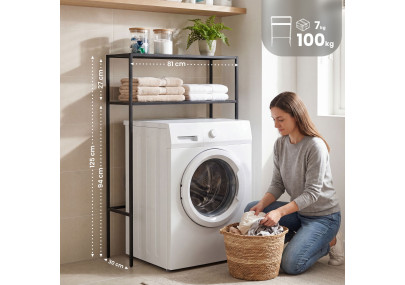 Étagère pour machine à laver Kendal noir
