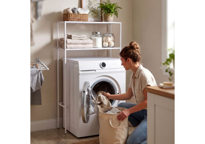 Étagère pour machine à laver Kendal blanc