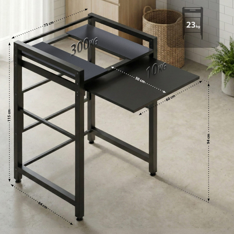 Étagère pour machine à laver Juri noir