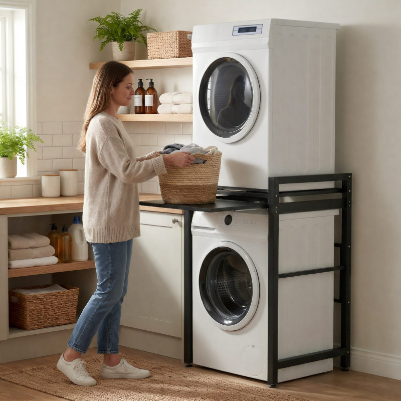 Étagère pour machine à laver Juri noir
