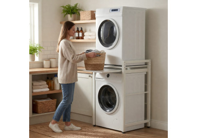 Étagère pour machine à laver Juri blanc