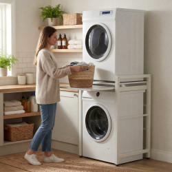 Étagère pour machine à laver Juri blanc
