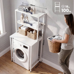 Étagère pour machine à laver Torbay blanc