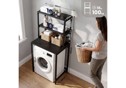 Étagère pour machine à laver Torbay noir