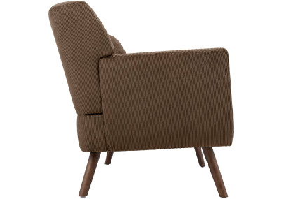 Canapé Kioni Cord, marron foncé
