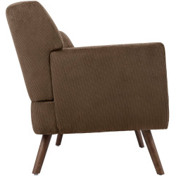 Canapé Kioni Cord, marron foncé