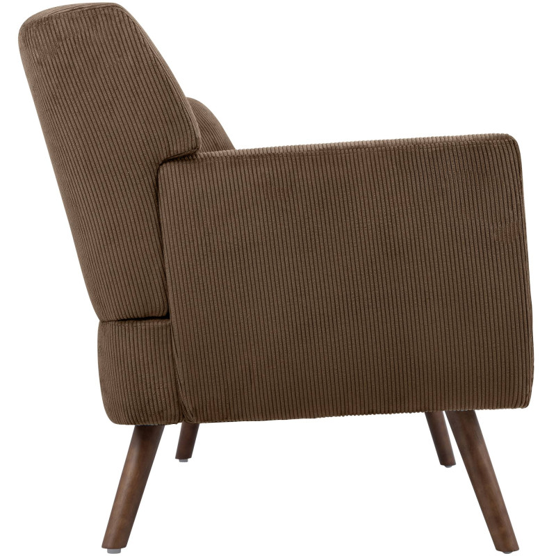 Canapé Kioni Cord, marron foncé