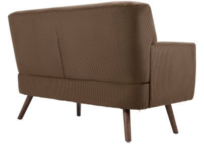 Canapé Kioni Cord, marron foncé