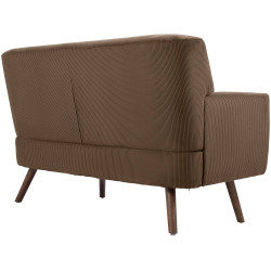 Canapé Kioni Cord, marron foncé