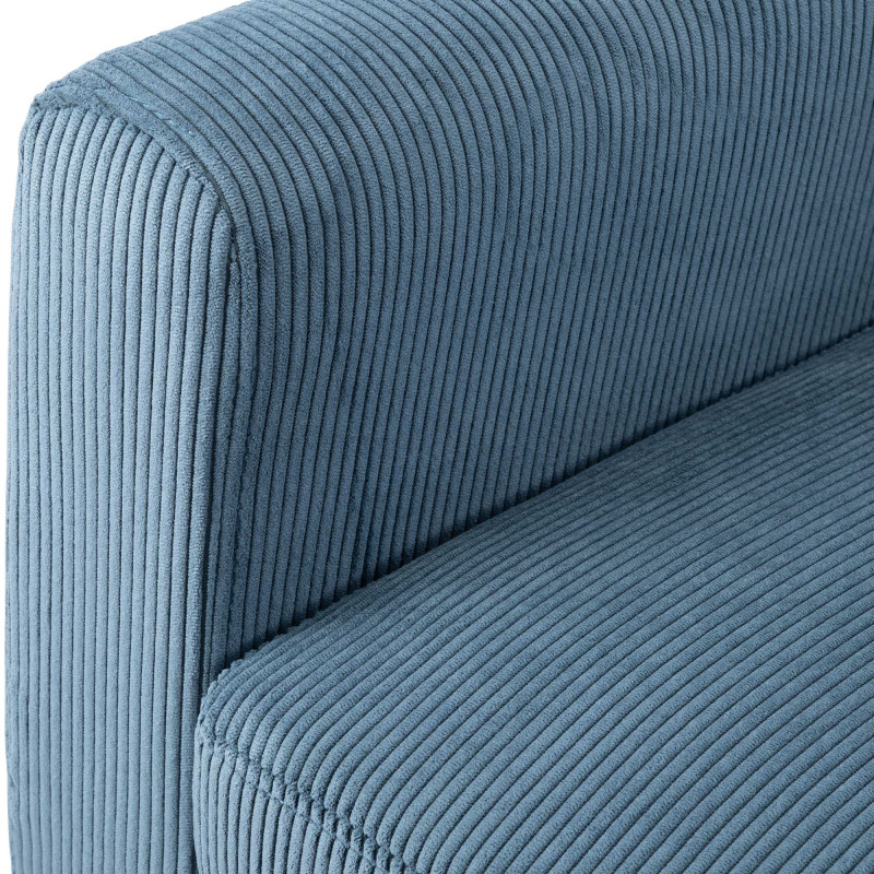 Fauteuil Kioni Cord, bleu