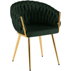 Chaise de salle à manger Molise, or vert