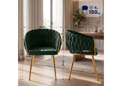 Silla de comedor Molise, verde