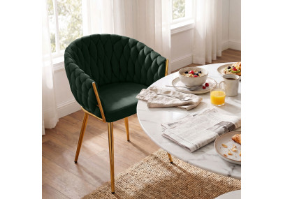 Chaise de salle à manger Molise, or vert