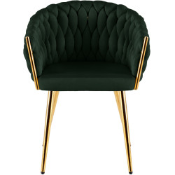 Chaise de salle à manger Molise, or vert