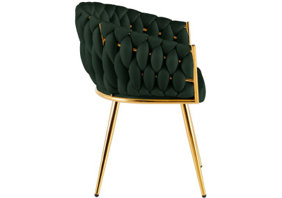 Chaise de salle à manger Molise, or vert