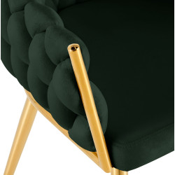 Chaise de salle à manger Molise, or vert
