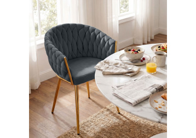 Silla de comedor Molise, gris oscuro