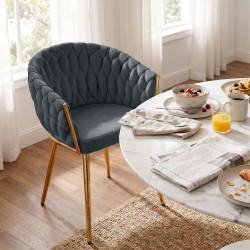 Silla de comedor Molise, gris oscuro