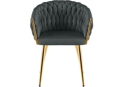 Chaise de salle à manger Molise, or gris foncé