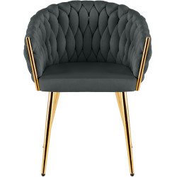 Silla de comedor Molise, gris oscuro