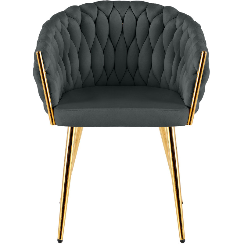 Silla de comedor Molise, gris oscuro