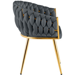 Silla de comedor Molise, gris oscuro