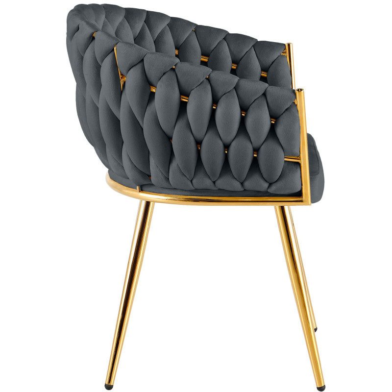 Silla de comedor Molise, gris oscuro