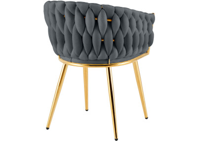 Silla de comedor Molise, gris oscuro
