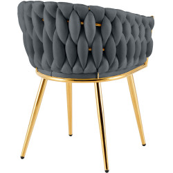 Silla de comedor Molise, gris oscuro