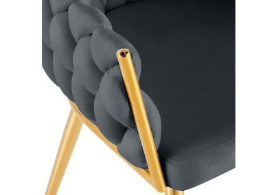 Silla de comedor Molise, gris oscuro