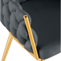 Silla de comedor Molise, gris oscuro