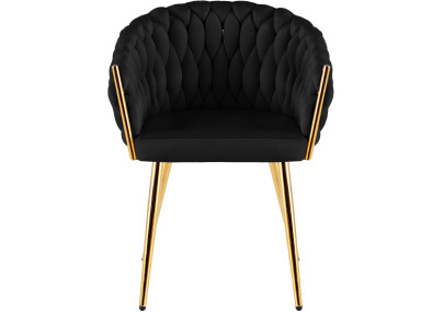 Chaise de salle à manger Molise, or noir