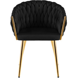 Chaise de salle à manger Molise, or noir