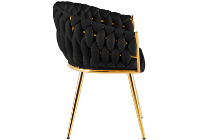 Chaise de salle à manger Molise, or noir