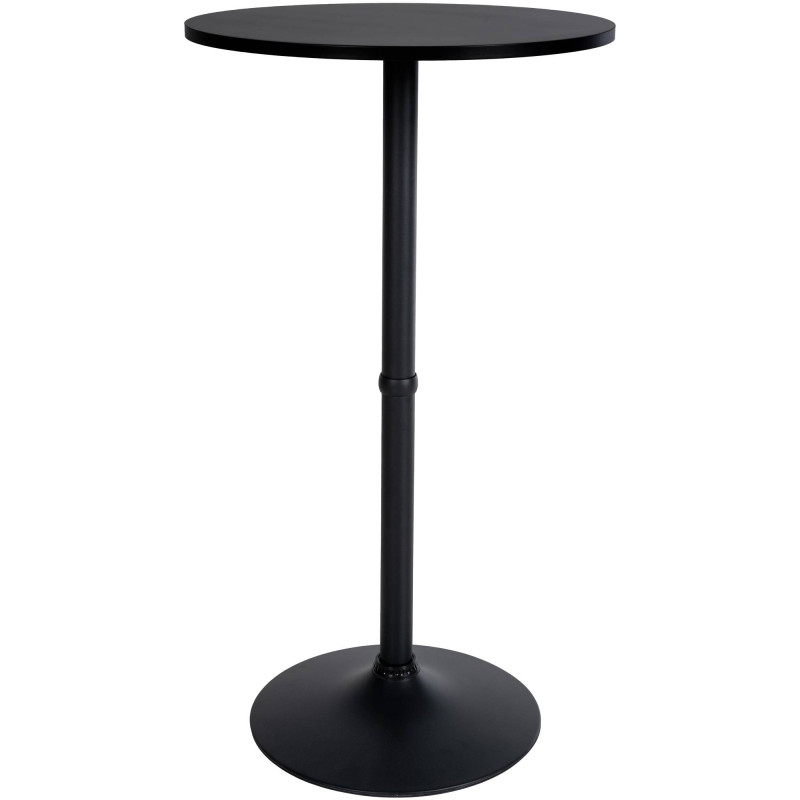 Set tavolo e sedie da bar 2 pezzi, plastica velluto, nero