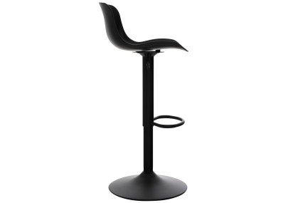 Ensemble table et chaises de bar 2 pièces, plastique velours, noir