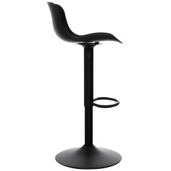Set tavolo e sedie da bar 2 pezzi, plastica velluto, nero