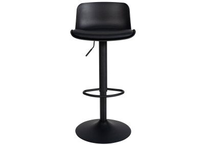 Ensemble table et chaises de bar 2 pièces, similicuir velours, noir