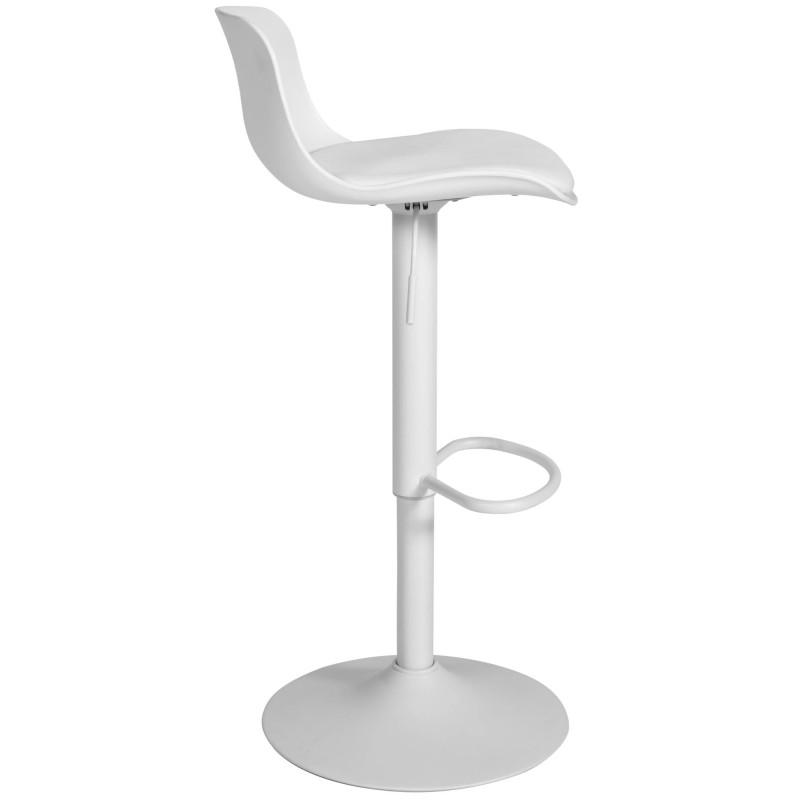 Ensemble table et chaises de bar 2 pièces, similicuir velours, blanc
