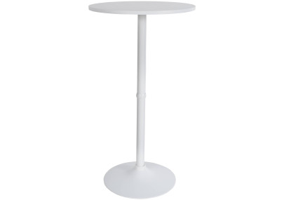 Set tavolo e sedie da bar 2 pezzi, plastica velluto, bianco