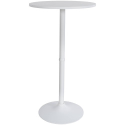 Set tavolo e sedie da bar 2 pezzi, plastica velluto, bianco