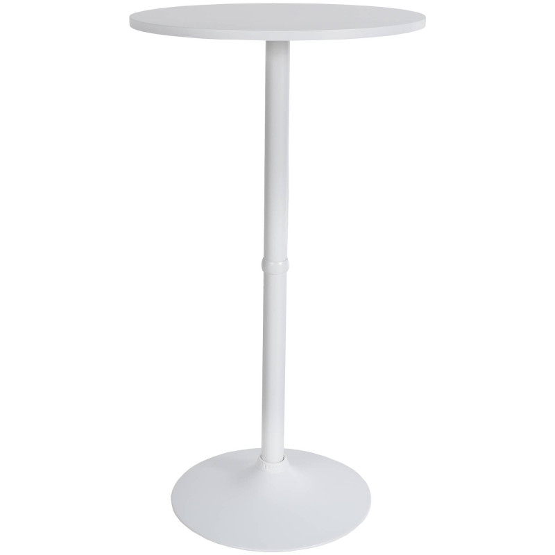 Set tavolo e sedie da bar 2 pezzi, plastica velluto, bianco