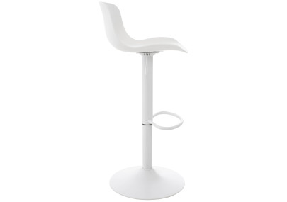 Set tavolo e sedie da bar 2 pezzi, plastica velluto, bianco