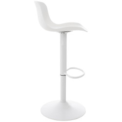 Ensemble table et chaises de bar 2 pièces, plastique velours, blanc