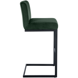 Ensemble de 2 tabourets de bar Hopewell en velours vert