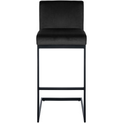 Set di 2 sgabelli da bar Hopewell in velluto nero