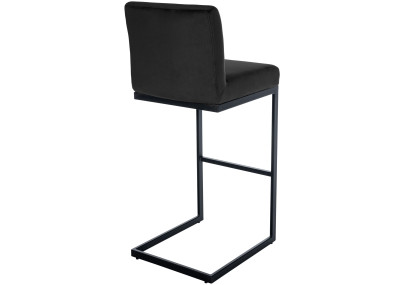 Lot de 2 tabourets de bar Hopewell en velours noir