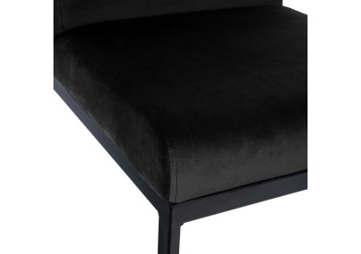 Set di 2 sgabelli da bar Hopewell in velluto nero